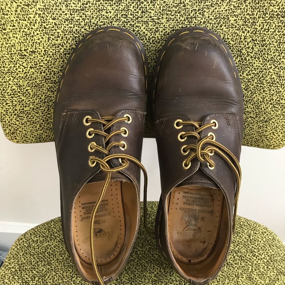 Brown low top Dr Marten Oxfords